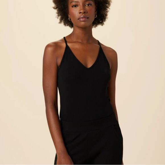 Amour Vert Jada Dream Black Rib Tank - Picture 1 of 9